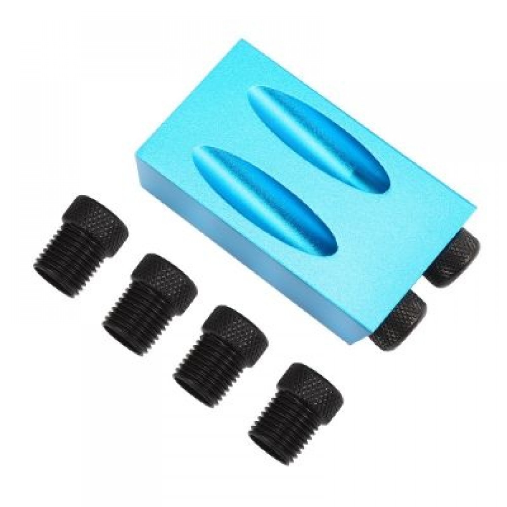 Woodworking Tools 6 / 8 / 10mm Angle Drilling 15 Degree Oblique Hole Locator (BLUE)