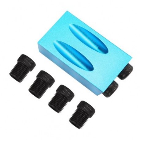 Woodworking Tools 6 / 8 / 10mm Angle Drilling 15 Degree Oblique Hole Locator (BLUE)