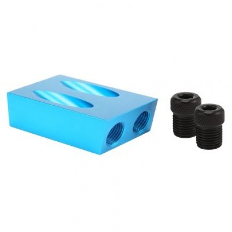 Woodworking Tools 6 / 8 / 10mm Angle Drilling 15 Degree Oblique Hole Locator (BLUE)