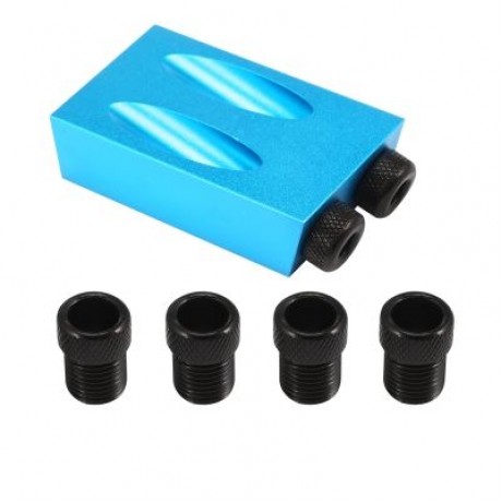 Woodworking Tools 6 / 8 / 10mm Angle Drilling 15 Degree Oblique Hole Locator (BLUE)