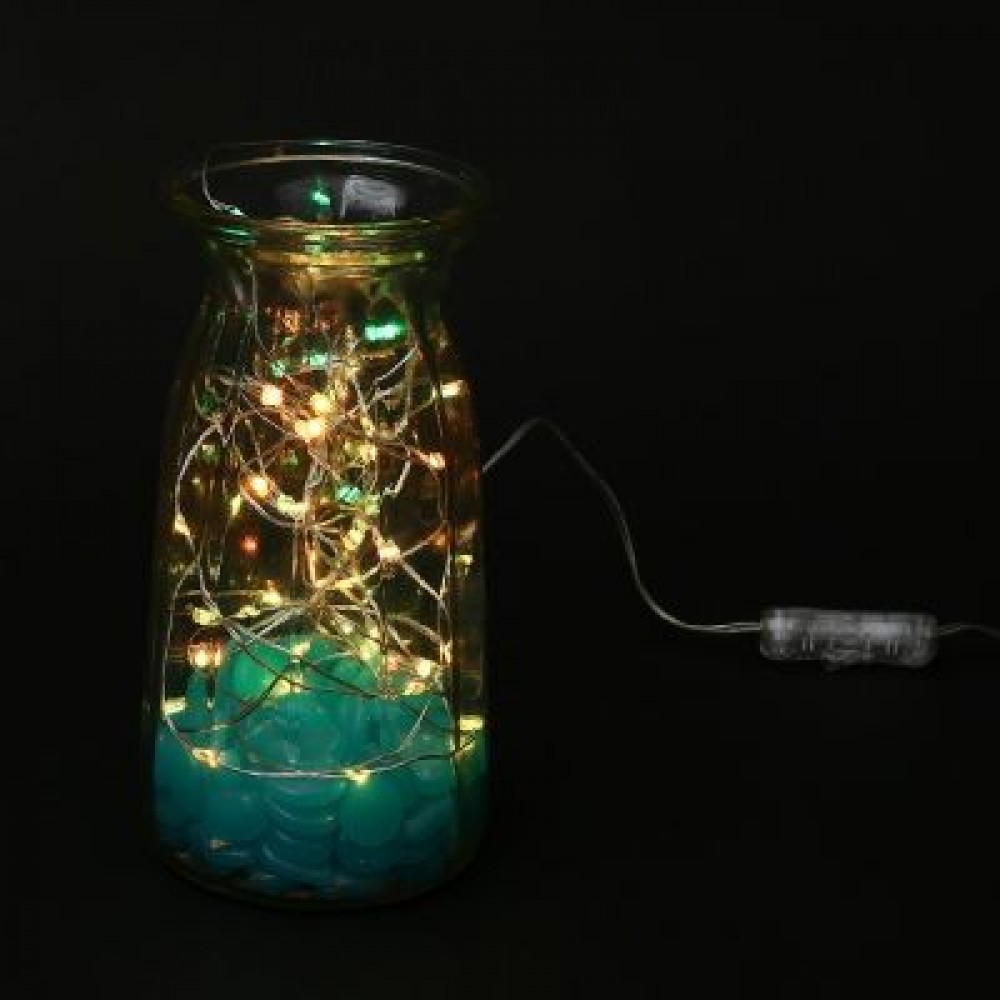 LH - BT - 100RGB 100 LEDs Fairy Copper String Light DIY Shape with App Control (MULTI)