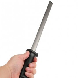 DMD Sharpening Rod Stick Half Round Kitchen Knife Sharpener (BLACK)