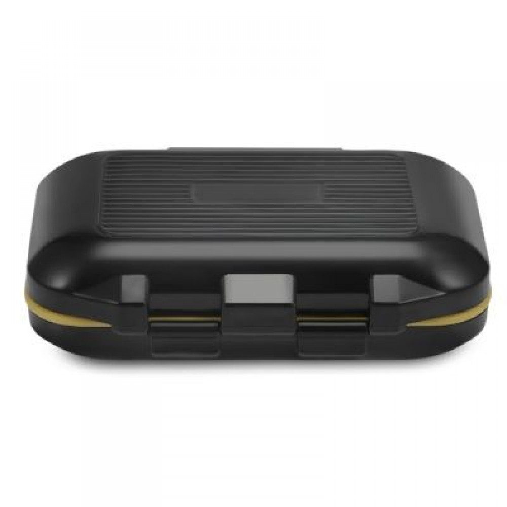 12 Compartments Waterproof Fishing Tackle Storage Box Plastic Fish Lure Bag (BLACK)