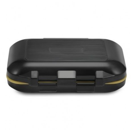 12 Compartments Waterproof Fishing Tackle Storage Box Plastic Fish Lure Bag (BLACK)