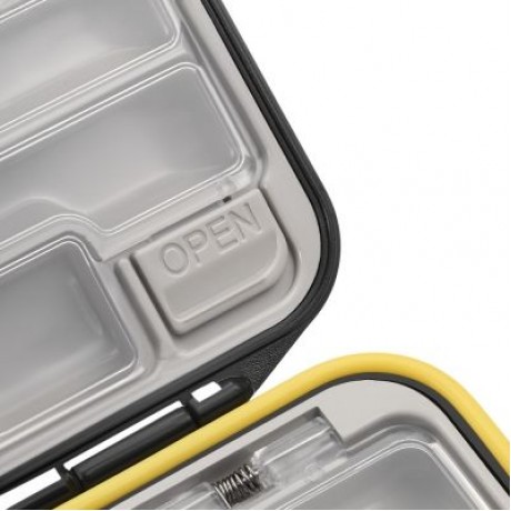 12 Compartments Waterproof Fishing Tackle Storage Box Plastic Fish Lure Bag (BLACK)