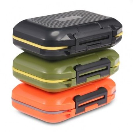 12 Compartments Waterproof Fishing Tackle Storage Box Plastic Fish Lure Bag (BLACK)
