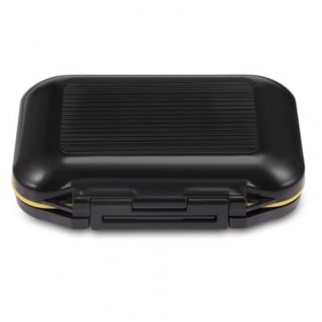 12 Compartments Waterproof Fishing Tackle Storage Box Plastic Fish Lure Bag (BLACK)