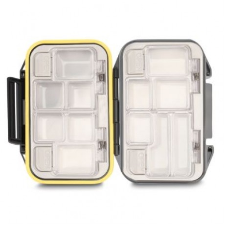 12 Compartments Waterproof Fishing Tackle Storage Box Plastic Fish Lure Bag (BLACK)