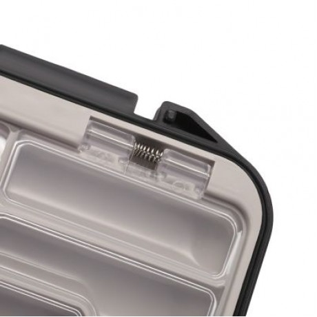 12 Compartments Waterproof Fishing Tackle Storage Box Plastic Fish Lure Bag (BLACK)
