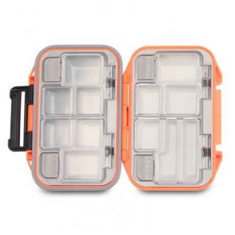 12 Compartments Waterproof Fishing Tackle Storage Box Plastic Fish Lure Bag (ORANGE)