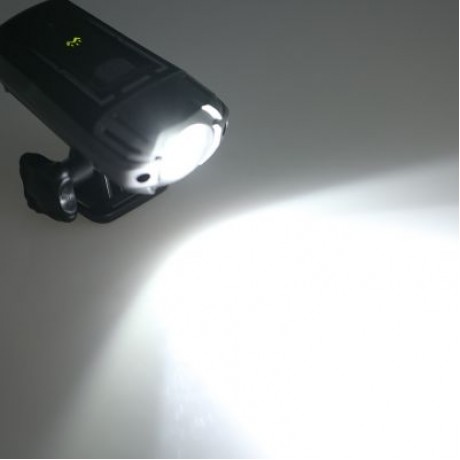 Bicycle USB Rechargeable Headlight Safety Helmet Flashlight for Mountain Bike (BLACK)