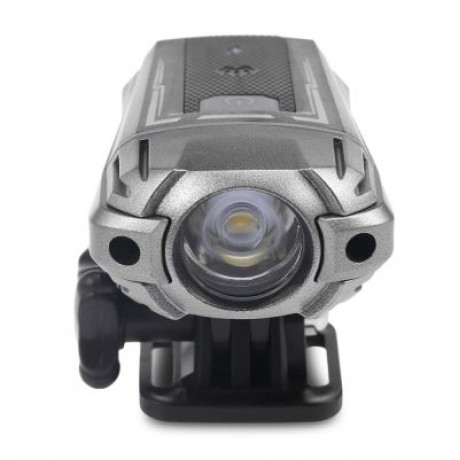Bicycle USB Rechargeable Headlight Safety Helmet Flashlight for Mountain Bike (BLACK)