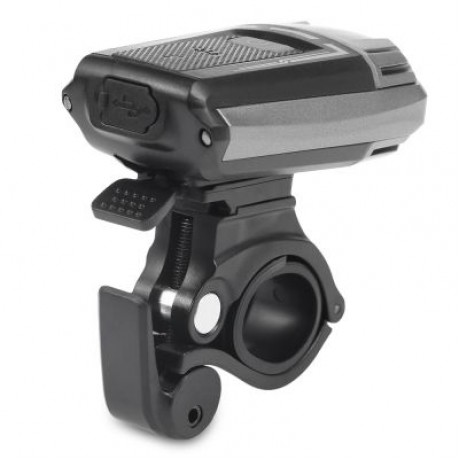 Bicycle USB Rechargeable Headlight Safety Helmet Flashlight for Mountain Bike (BLACK)