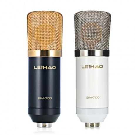LEIHAO BM - 700 CONDENSER STUDIO SOUND RECORDING MICROPHONE (BLACK)