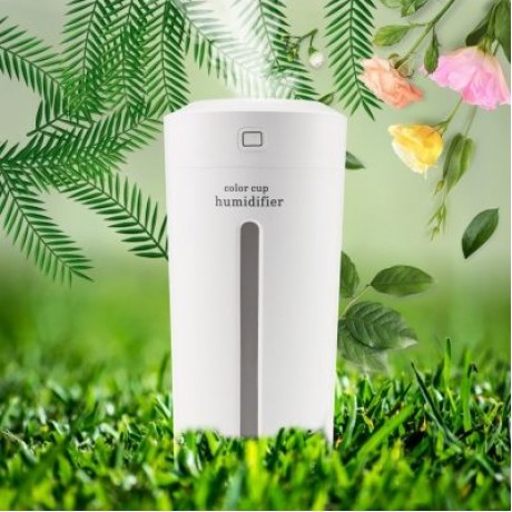 Multicolor Cup Humidifier Electric Portable Air Purifier (WHITE)