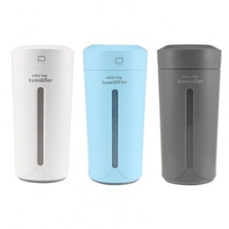 Multicolor Cup Humidifier Electric Portable Air Purifier (WHITE)