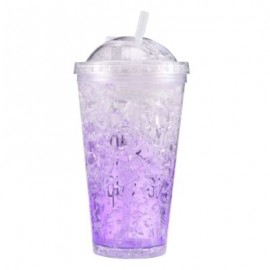 Ice Double Plastic Cool Summer Juice Ice Cool Cup (MAUVE)