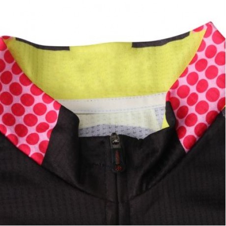 XINTOWN1 Quick-dry Short Sleeve Zipper Printed Cycling Jersey for Women (MULTI-E)