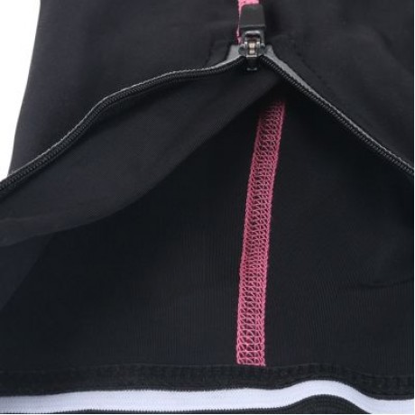 XINTOWN Quick-dry Zipper Cycling Tights Pants with Cushion for Women (CARNATION PINK)