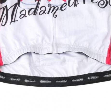 XINTOWN Short Sleeve Quick-dry Zipper Color Printed Cycling Jersey for Women (MULTI)