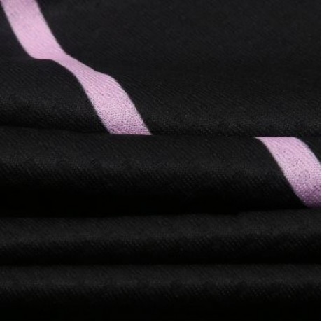 XINTOWN1 Short Sleeve Quick-dry Zipper Color Printed Cycling Jersey for Women (BLACK)