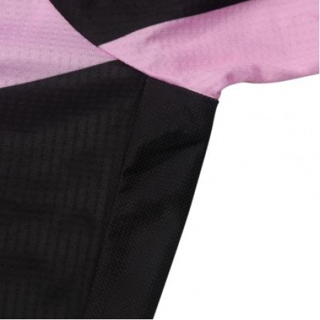 XINTOWN1 Short Sleeve Quick-dry Zipper Color Printed Cycling Jersey for Women (BLACK)