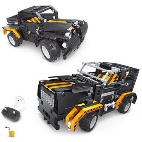 Creative 2 in 1 Electric DIY Assembled Building Blocks Car with Remote Control for Kids (B