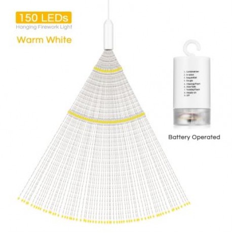 LH - BOM - YHD150WW 150-LED Dimmable Starburst String Lamp for Lighting / Decor (WARM WHIT
