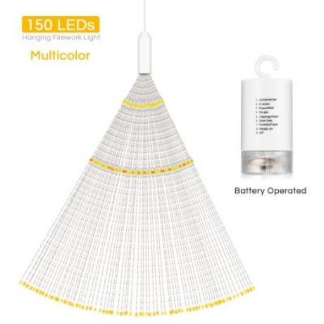 LH - BOM - YHD150M 150 LEDs Multicolored Starburst String Light for Decor (MULTI)