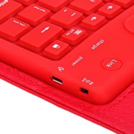 KB - 6119 SILICON BLUETOOTH 3.0 KEYBOARD FOLDING PU LEATHER CASE COVER WITH STAND HOLDER C