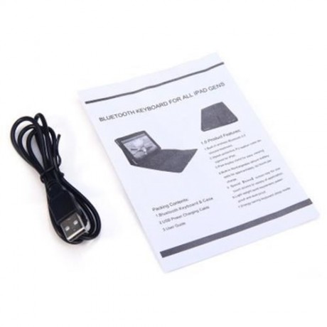 KB - 6119 SILICON BLUETOOTH 3.0 KEYBOARD FOLDING PU LEATHER CASE COVER WITH STAND HOLDER C