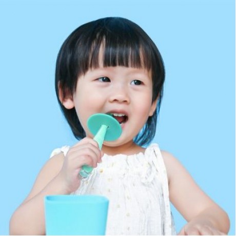 2-in-1 Baby Pacifier-grade Silicone Toothbrush Teether from Xiaomi Youpin (LIGHT AQUAMARIN