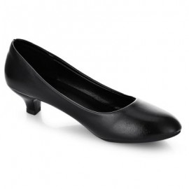 Business Work Matte Coating Low Heel Pumps Women Office Interview Shoes (BLACK)