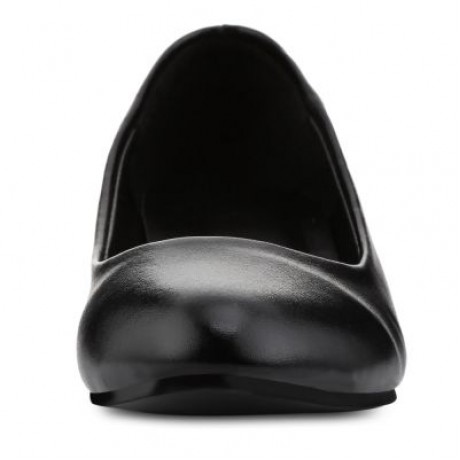 Business Work Matte Coating Low Heel Pumps Women Office Interview Shoes (BLACK)