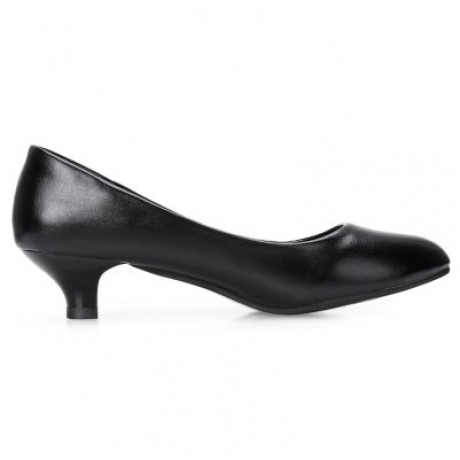 Business Work Matte Coating Low Heel Pumps Women Office Interview Shoes (BLACK)