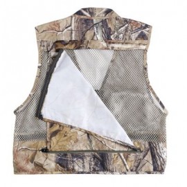 LEO 27913 - FC Outdoor Fishing Hunting Mesh Vest with Multiple Pockets (KHAKI)