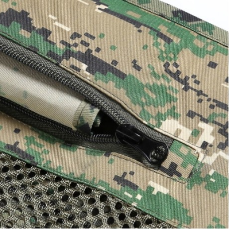 LEO 27913 - DC Outdoor Fishing Hunting Mesh Vest with Multiple Pockets (WOODLAND CAMOUFLAG