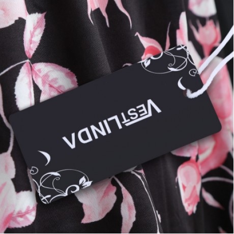 Off The Shoulder Spaghetti Strap Cut Out Floral Print Plus Size Women Blouse (BLACK)