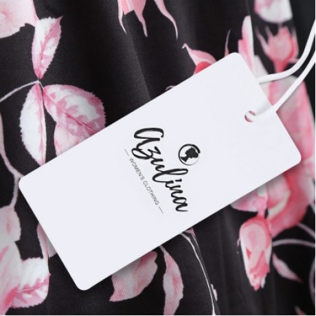 Off The Shoulder Spaghetti Strap Cut Out Floral Print Plus Size Women Blouse (BLACK)