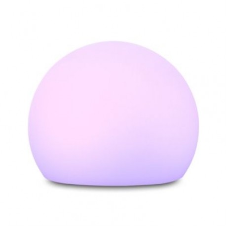 USB Rechargeable LED Ball Shape Night Light with Remote Control for Bedroom (WHITE)