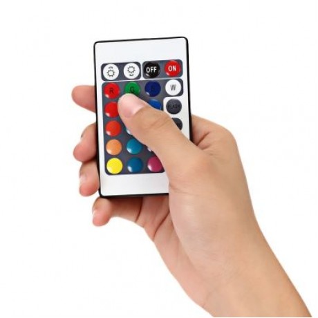 USB Rechargeable LED Square Column Night Light with Remote Control 16 Colors (WHITE)