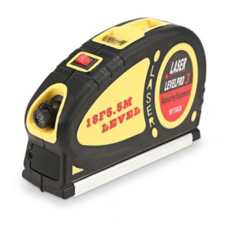 Multipurpose Laser Level Measuring 5.5m Standard and Metric Tape Ruler Tool (MULTI)