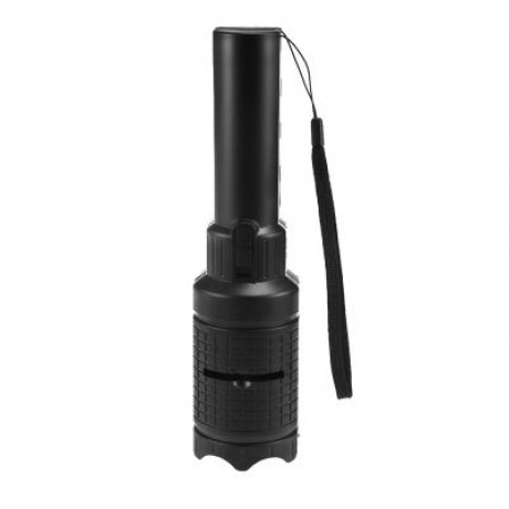 Handheld LED Flashlight Projection Lamp with 4 Slide Cards (BLACK)