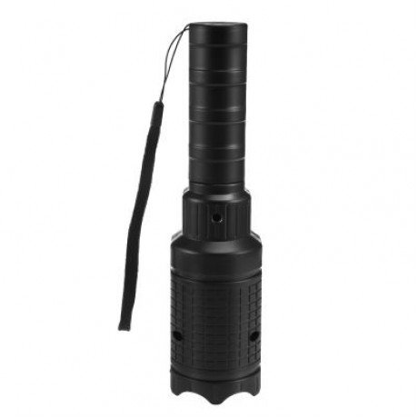 Handheld LED Flashlight Projection Lamp with 4 Slide Cards (BLACK)