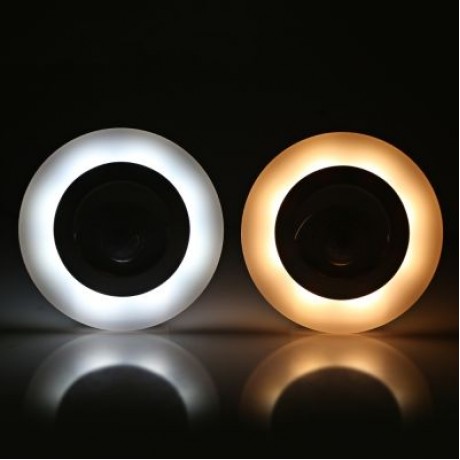 Intelligent Sensor Human Body Light Induction Wall Lamp Simple Round LED 80LM (BEE YELLOW)