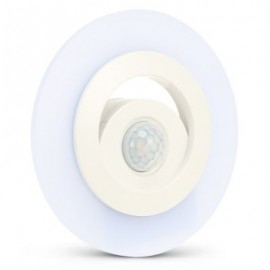 Intelligent Sensor Human Body Light Induction Wall Lamp Simple Round LED 80LM (BEE YELLOW)