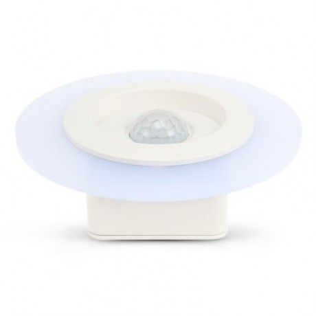 Intelligent Sensor Human Body Light Induction Wall Lamp Simple Round LED 80LM (BEE YELLOW)
