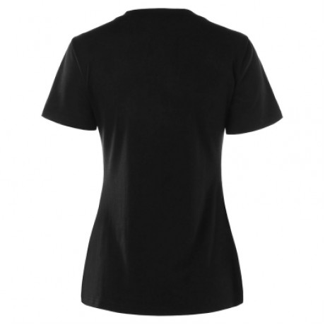 Hollow Out Crew Neck Short Sleeve T-shirt (BLACK)