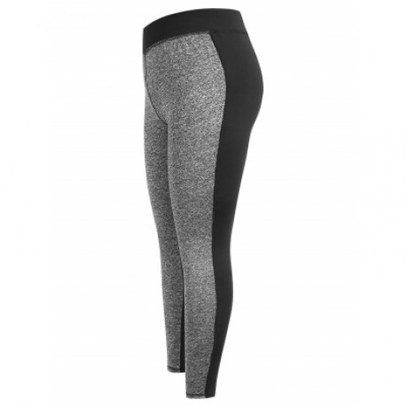 Plus Size Color Block Sports Leggings (GRAY)