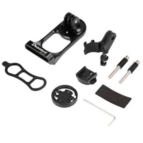 Deemount Bicycle Aluminum Computer Holder Bike Stopwatch Mount (BLACK)